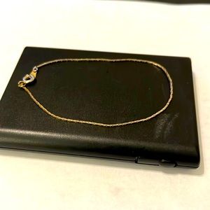 Liquid silver style serpentine chain link bracelet/anklet